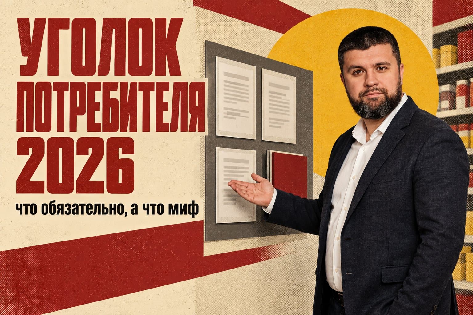Информационный стенд уголка потребителя в магазине: что должно быть в 2026 году