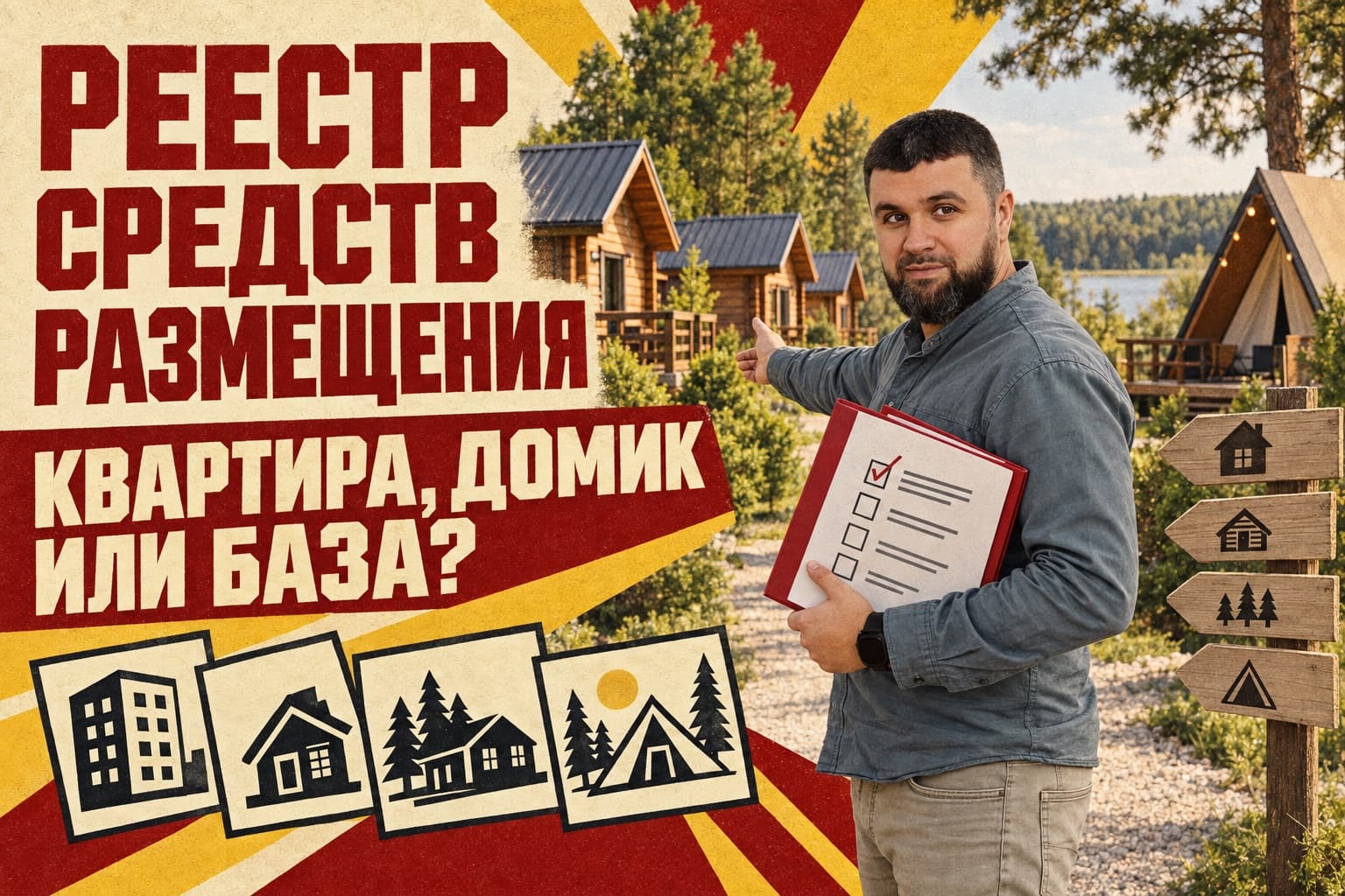 Домики базы отдыха, гостиничный реестр и проверка объекта размещения